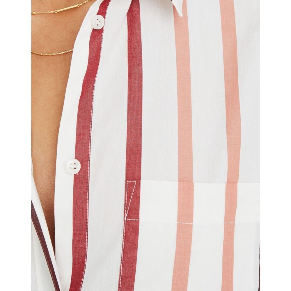 Madewell Women's XS Striped Button-Up Shirt Long Sleeve Casual Relaxed Fit - Picture 4 of 10